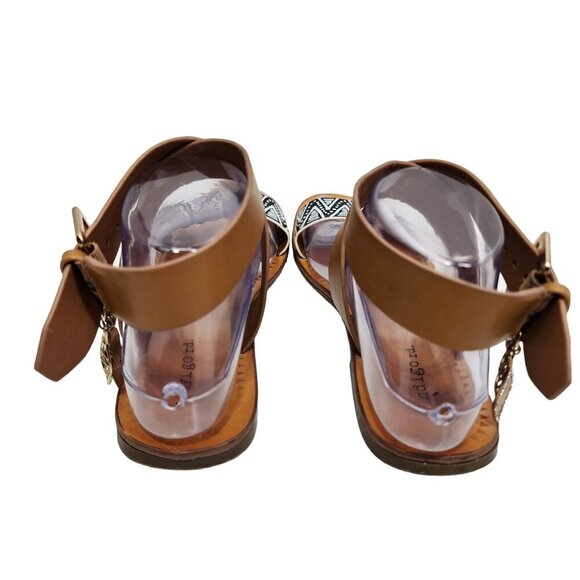 Indigo Rd. Women's Devin Flat Sandal Size 7 Atec Design with Feather Charm - Picture 5 of 11